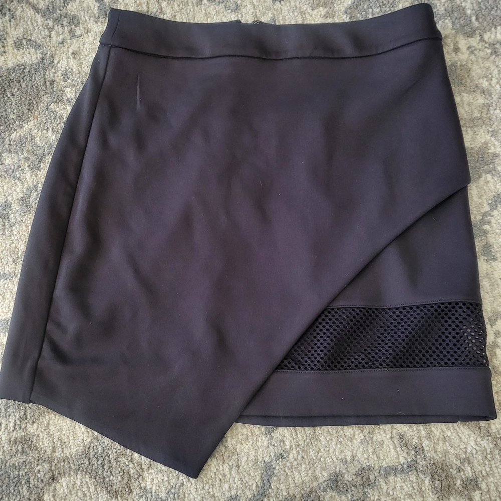 Express Black mini skirt with mesh detail
